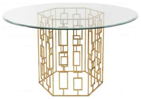 The Allure of Gold Leaf Glass Dining Tables Discover the Safavieh Alexandra